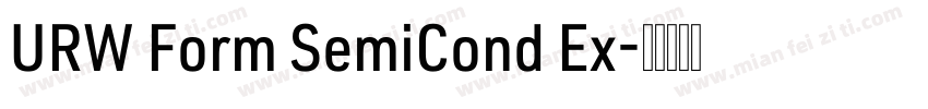 URW Form SemiCond Ex字体转换